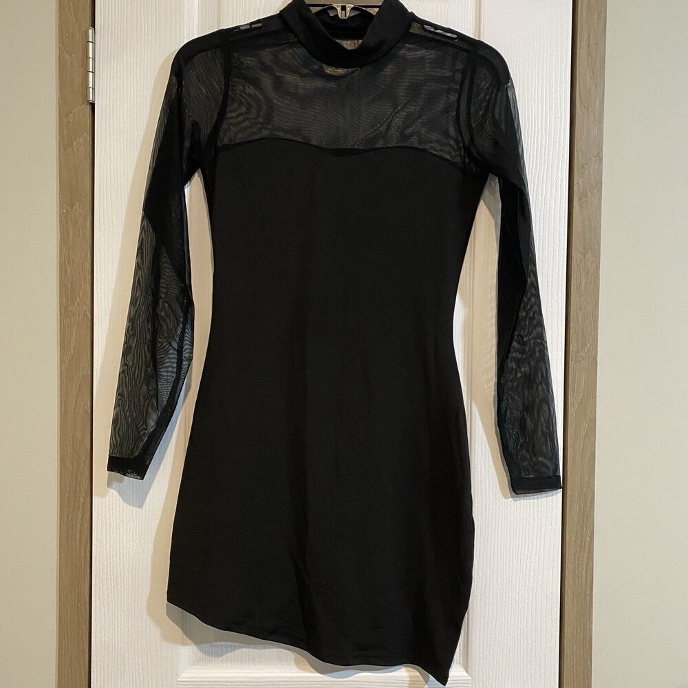 Witchy, Dark Fairy, Whimsygoth Black Dress Asymmetric size Small Stretchy Goth